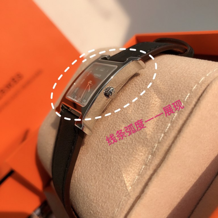 Wholesale box Support Hong Kong, USA direct mailSame price for size. New in stock. Hermes HEURE H series the most classic H dial dial size small 21  21 large 26  26. 316 stainless steel case precision polished H black di