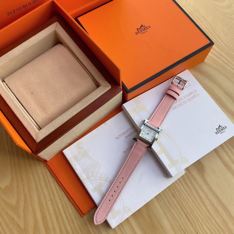 Batch with box Support Hong Kong, the United States direct mailNew debut, HERMES Hermes HEURE H series, equipped with Swiss ETA original quartz movement, the case is imported 316L steel, dial size small 21  21mm; Barenia