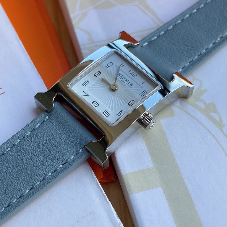 Batch with box Support Hong Kong, the United States direct mailNew debut, HERMES Hermes HEURE H series, equipped with Swiss ETA original quartz movement, the case is imported 316L steel, dial size small 21  21mm; Barenia