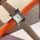 Wholesale box Support Hong Kong, U.S. direct mailHermès Early Spring 2022  Latest colorway Small stainless steel case measuring 21 x 21 mm Diamond-set sandblasted black PVD-coated dial set with 36 diamonds Quartz movemen