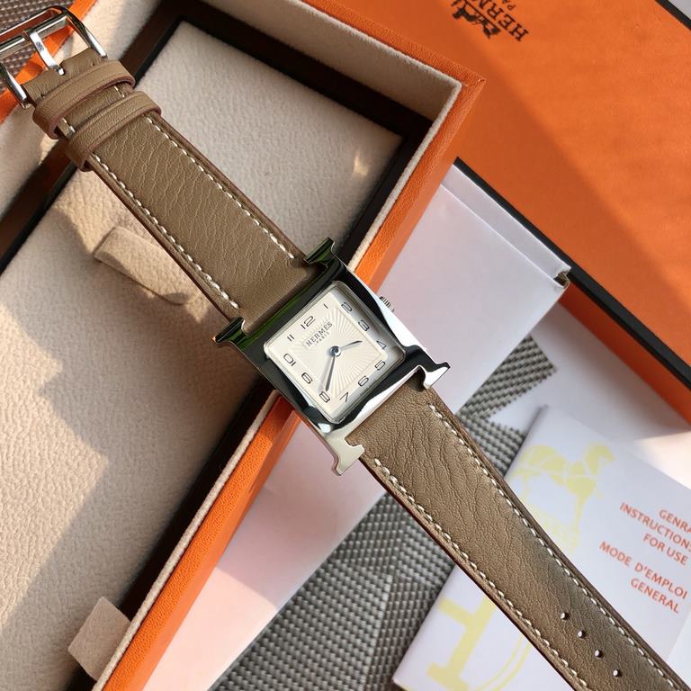 Batch matching box Support Hong Kong, the United States direct mailOriginal single HERMES Hermes H HOUR series. Swiss quartz movement. Square dial large 26mm, small 21mm. 316L steel case A variety of colors of the strap 