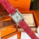 Wholesale box Support Hong Kong, USA direct mailHigh-end hard goods! Hermes HEURE H series, the most classic H case, white natural mother-of-pearl literally, hand-polished and made of this square dial watches really have