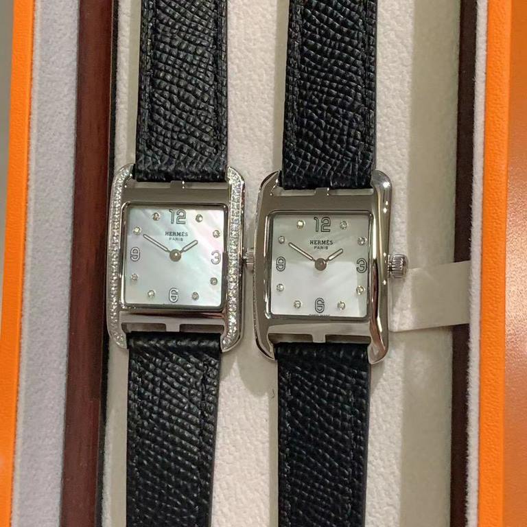 Hermes NANTUCKET series, follow the pace of Hermes cape cod, naughty to meet the wonderful future, Hong Kong DFS Global Duty Free new listing diameter 23mm mother-of-pearl dial, Swiss quartz movement, CNC fine craft thre