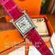 Wholesale box Support Hong Kong, USA direct mailHigh-end hard goods! Hermes HEURE H series, the most classic H case, white natural mother-of-pearl literally, hand-polished and made of this square dial watch really no res