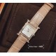 Hermes HEURE H series, the most classic H case, white natural mother-of-pearl face, purely hand-polished and made of this square dial watches really have no resistance at all.316 stainless steel case precision polished H