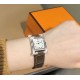 Hermes HEURE H series, the most classic H case, white natural mother-of-pearl face, purely hand-polished and made of this square dial watches really have no resistance at all.316 stainless steel case precision polished H