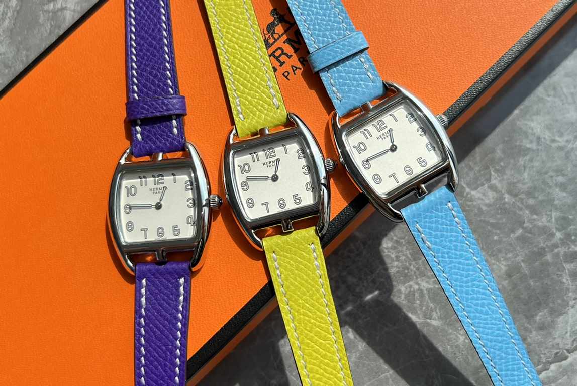 Batch with box Support Hong Kong, the United States direct mailNew first,  3 color   choose  HERMES Hermes HEURE H series, equipped with the original Swiss ETA quartz movement, the case is made of imported 316L stainless