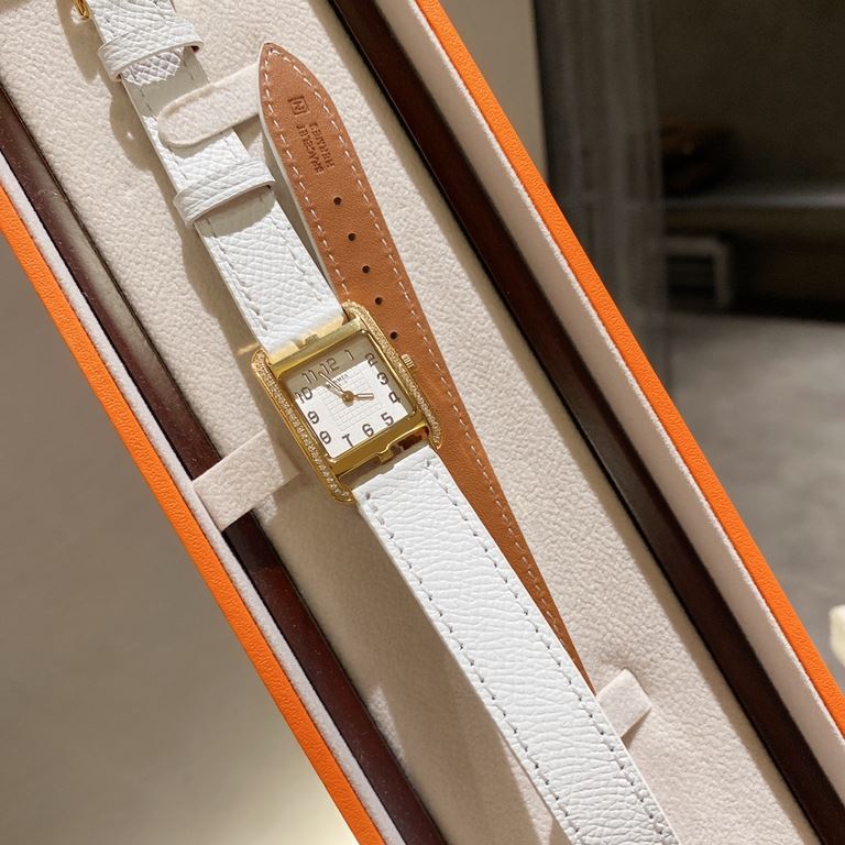 Hermes NANTUCKET series, follow the pace of Hermes cape cod, naughty to meet the wonderful future, Hong Kong DFS Global Duty Free new listing diameter 23mm mother-of-pearl dial, Swiss quartz movement, CNC fine craft thre