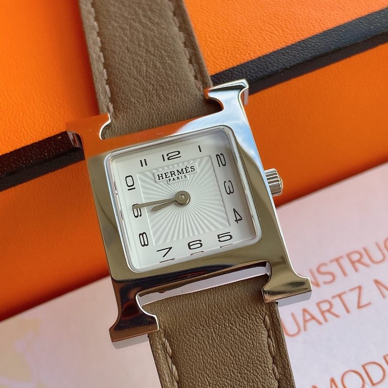 Batch with box Support Hong Kong, the United States direct mailNew debut, HERMES Hermes HEURE H series, equipped with Swiss ETA original quartz movement, the case is imported 316L steel, dial size small 21  21mm; Barenia