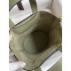 Pig nose vegetable basket in the loop.... .18cm Imported Tc Patchwork Swift Leather Sage Green Gold Button Waxed Line