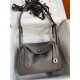 Lindy 26cm TC Leather Tinware Gray Silver Button Waxed Wire