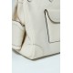 35 Cargo Cloth Bag Detail Color Cream White. Hardware silver buckle (Size 35 x 25 x 18 cm) Canvas spliced with slip leather Swift Very small production A style that becomes more and more vintage the more you use it What'