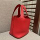 picotin lock vegetable basket 18, Q5 Chinese red Pure handmade, French TC cowhide.Vegetable basket in recent years in the counter is also very buy, basically also go with the goods, the appearance rate is super high, but