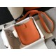 . Vibrant OrangeSelf-fabricated shoulder strap   togo cowhide leather   minimalist style.