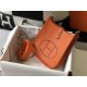 . Vibrant OrangeSelf-fabricated shoulder strap   togo cowhide leather   minimalist style.