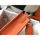 . Vibrant OrangeSelf-fabricated shoulder strap   togo cowhide leather   minimalist style.