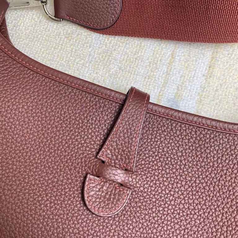 Evelyn 28cm Original Clemence Tc LeatherCk57 Bordeaux Wine Red   Handmade Beeswax Thread Stitching HandmadeTop notch craftsmanship, the details are so perfect, the wrap is perfectly cut in three dimensions, fine  Lightwe