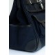 35 Cargo Cloth Bag Detail Color black swift with navy blue canvas. Hardware silver buckle (size 35 x 25 x 18 cm) Canvas patchwork slip leather Swift production is very small A more and more used the more retro flavor of 