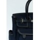 35 Cargo Cloth Bag Detail Color black swift with navy blue canvas. Hardware silver buckle (size 35 x 25 x 18 cm) Canvas patchwork slip leather Swift production is very small A more and more used the more retro flavor of 