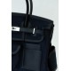 35 Cargo Cloth Bag Detail Color black swift with navy blue canvas. Hardware silver buckle (size 35 x 25 x 18 cm) Canvas patchwork slip leather Swift production is very small A more and more used the more retro flavor of 