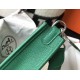 . Emerald.Self-fabricated shoulder strap   togo cowhide leather   minimalist style.