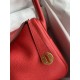 Lindy 26cm TC Leather Big Red Gold Button Waxed Wire