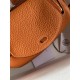 hand maded Mini Lindy 19cm Taurillon Clemence leather orange