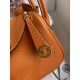 hand maded Mini Lindy 19cm Taurillon Clemence leather orange