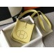 . Chick YellowSelf-fabricated shoulder strap   togo cowhide leather   minimalist style.