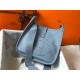 Evelyne Evelyne 29cm clemence leather linen blue silver buckle, very casual casual a bag, men and women applicable, wide version of the shoulder strap is very comfortable to use, you can adjust the length of the convenie