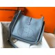 Evelyne Evelyne 29cm clemence leather linen blue silver buckle, very casual casual a bag, men and women applicable, wide version of the shoulder strap is very comfortable to use, you can adjust the length of the convenie