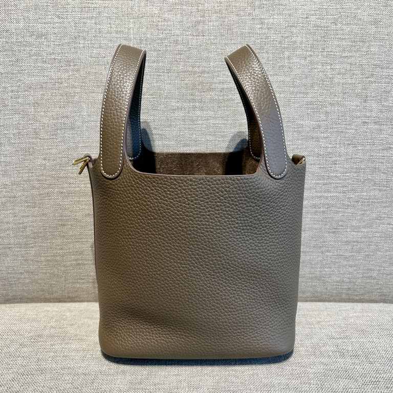 Picotin 18 , ck18, Clemence, gold  in stockVegetable Blue, 18cm, Elephant Gray , TC Leather, Gold Buckle  in stockCustomer order   customer order