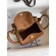 hand maded Mini Lindy 19cm Taurillon Clemence leather gold brown