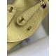 hand maded Mini Lindy 19cm Taurillon Clemence leather yellow gold