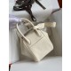 handmaded Mini Lindy 19cm Taurillon Clemence leather white