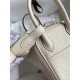 handmaded Mini Lindy 19cm Taurillon Clemence leather white