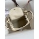 handmaded Mini Lindy 19cm Taurillon Clemence leather white