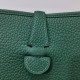 Evelyne Evelyne 29cm clemence leather ink green silver buckle, a very casual casual bag, men and women, wide shoulder strap is very comfortable to use, adjustable length, easy to cross-body, the bag is lightweight, stain