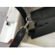 . blackSelf-fabricated shoulder strap   togo cowhide leather   minimalist style.