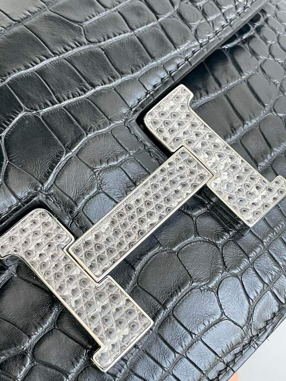 Customized   Kang Kang 19 Black America Matte Crocodile   Lizard Buckle Hand Sewn