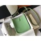 . Avocado GreenSelf-fabricated shoulder strap   togo cowhide leather   minimalist style.