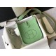 . Avocado GreenSelf-fabricated shoulder strap   togo cowhide leather   minimalist style.