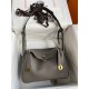 Lindy 26cm TC Leather Tinware Gray Gold Button Waxed Wire