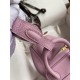 hand maded Mini Lindy 19cm Taurillon Clemence leather purple