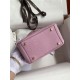 hand maded Mini Lindy 19cm Taurillon Clemence leather purple