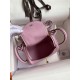 hand maded Mini Lindy 19cm Taurillon Clemence leather purple