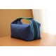 - -      Lunchbox Bag Canvas Deep Blue Detail Customized Real In stock;.