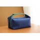 - -      Lunchbox Bag Canvas Deep Blue Detail Customized Real In stock;.