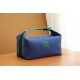 - -      Lunchbox Bag Canvas Deep Blue Detail Customized Real In stock;.