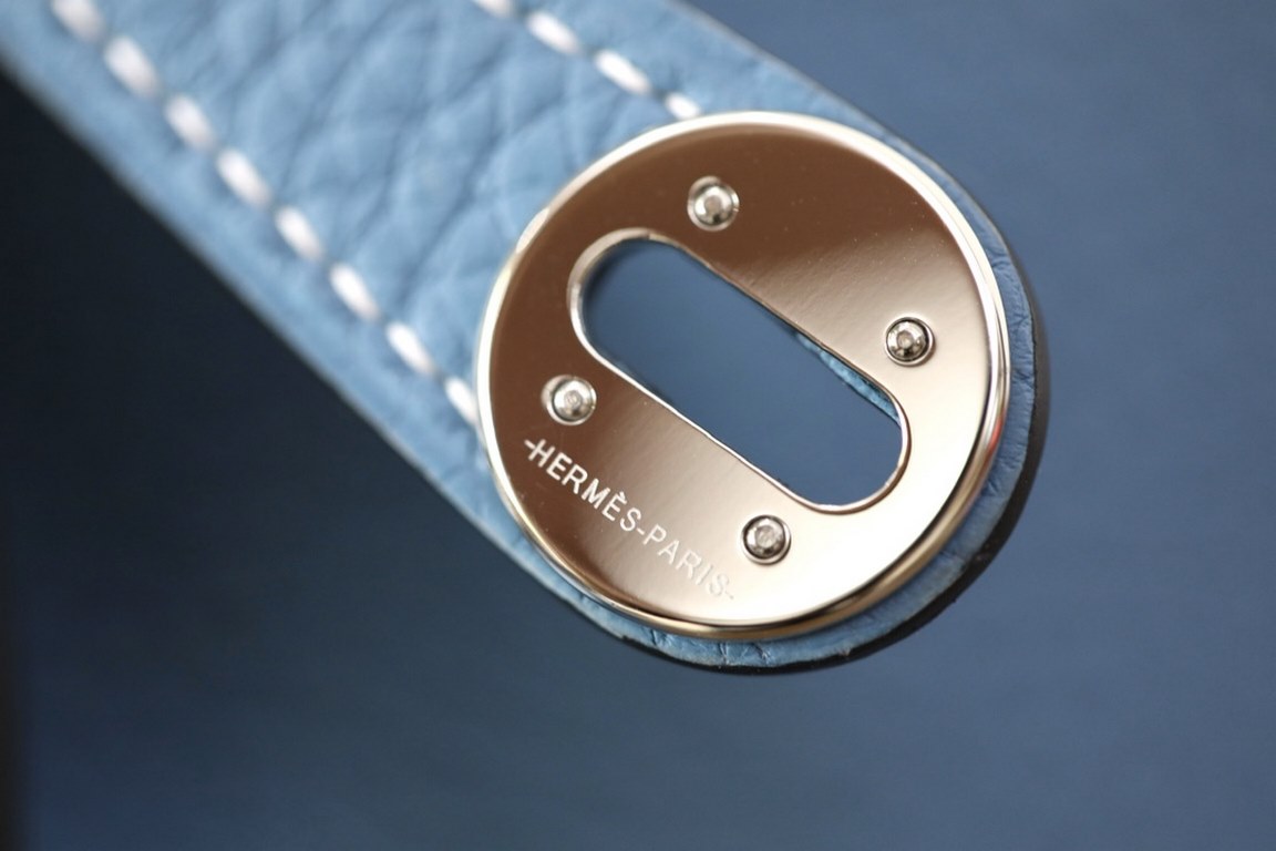 Denim blue Silver buckle detail In-stock